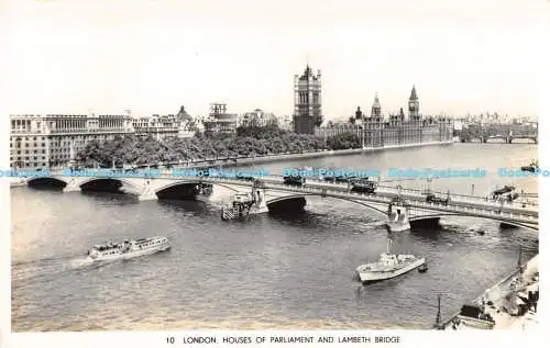 R170838 10. London. Houses of Parliament und Lambeth Bridge. Tokim. RP