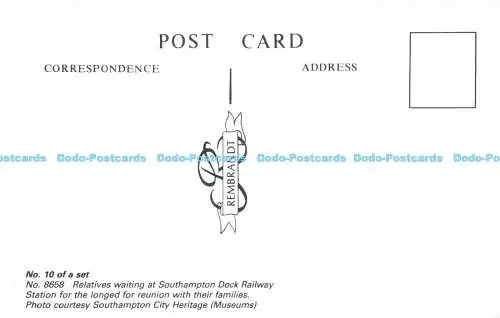 R170844 Nr. 10 aus einem Set. Nr. 8658. Verwandte warten an der Southampton Dock Railway
