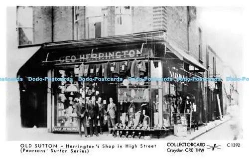 R170867 Old Sutton. Herringtons Shop in der Hauptstraße. Serie Pearsons Sutton. Col