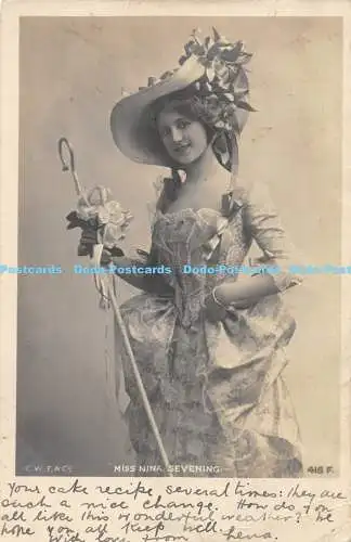 R172028 Miss Nina Sevening. C. W. Faulkner. 1904