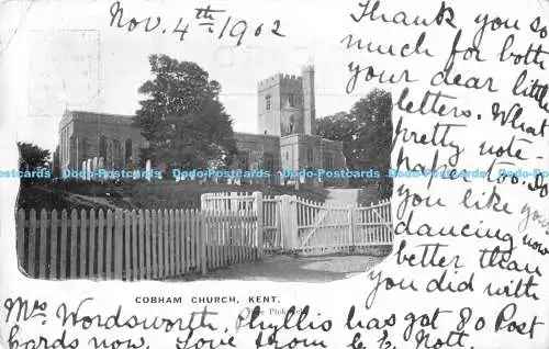 R170380 Cobham Church. Kent. Siehe Pickwick. 1907