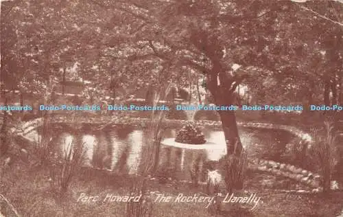 R170424 Parc Howard. The Rockery. Llanelly. Serie Nr. 4913. 1945. Philco Serie