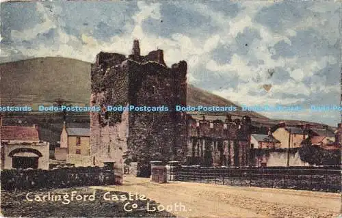 R171049 Carling Ford Castle Co. Louth. Die irische Bildkarte. Smaragd Serie