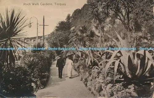 R171061 Rock Walk Gardens. Torquay. Valentinstag. 1913