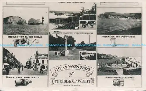 R171067 Die sechs Wunder der Isle of Wight. Mehrfachansicht. Nahe. RP. 1955