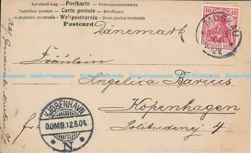 R171567 Alte Postkarte. Frau mit Tochter. 1904