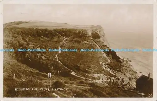 R171087 Ecclesbourne Cliffs. Hastings. Nr 33. RP. 1932