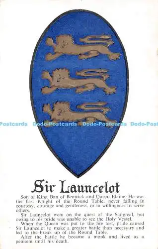 R171609 Sir Launcelot. Sohn von König Ban von Benwick und Königin Elaine. Eingegeben bei S