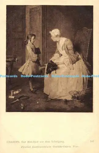 R171644 Chardin. Der Abschied vor dem Schulgang. Furstlich Liechtensteinsche Gem