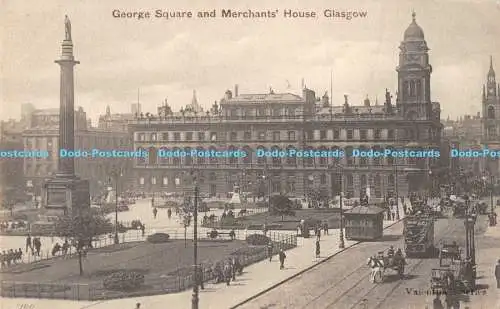 R173329 George Square and Merchants House. Glasgow. Valentines Serie