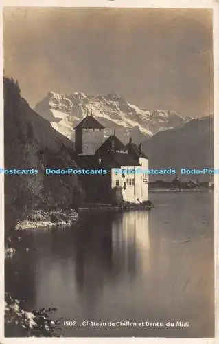 R172478 1502. Chateau de Chillon et Dents du Midi. Societe Graphique Neuchatel