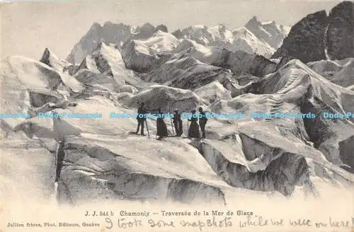 R173494 Chamonix. Traversee de la Mer de Glace. Jullien freres