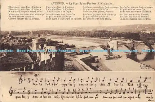 R173612 Avignon. Le Pont Saint Benezet. XIVe Siecle. Ideal. M. F. Beau