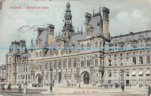 R173614 Paris. Hotel de Ville. E.L. 1906