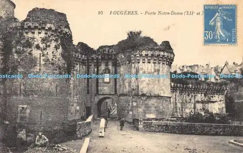 R174163 Fougeres. Porte Notre Dame. Levy et Neurdein Reunis