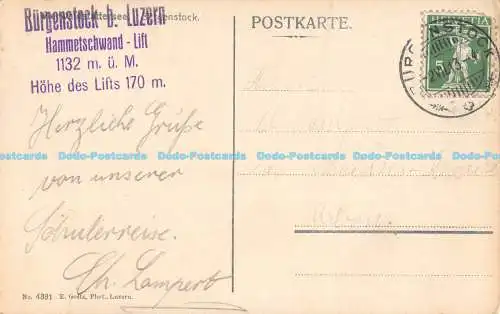 R174175 Vierwaldstattersee. Burgenstock. Nr. 4391. E. Goetz