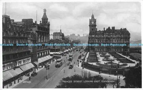R172900 Princes Street mit Blick nach Osten. Edinburgh. Valentines Photo Brown Series