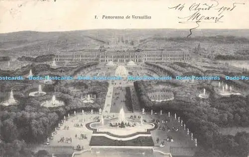 R174436 Panorama de Versailles. Bourdier et Faucheux. 1908