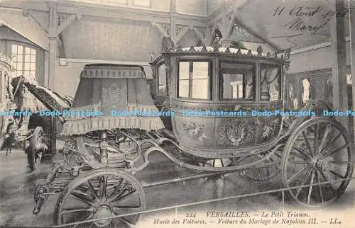 R174437 Versailles. Le Petit Trianon. Musee des Voitures. Voiture du Mariage de