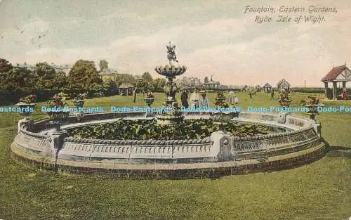 R174094 Fountain Eastern Gardens. Ryde. Isle of Wight. Woodbury. Nr 2555. 1906