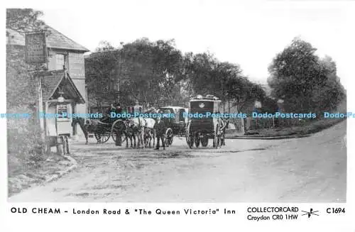 R175277 Old Cheam. London Road und The Queen Victoria Inn. Collectorcard