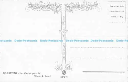 R174714 Sorrent. La Marina piccola. Pittore G. Carelli. A. Scrocchi
