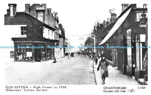 R176320 Old Sutton. High Street 1928. Serie Pearsons Sutton. Sammlerkarte.