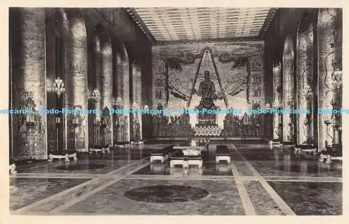 R176538 Rathaus. Stockholm. Bankettsaal Golden Hall. Einar Forseth. Ensamratt