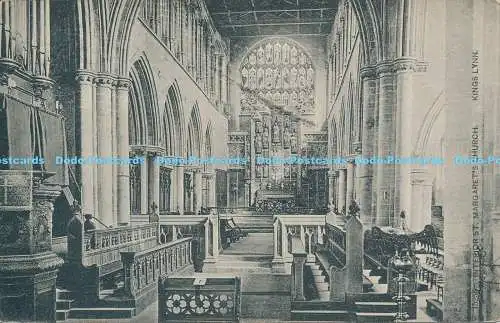 R176753 Innenraum der Kirche St. Margarets. Kings Lynn. Nr 15255. 1907