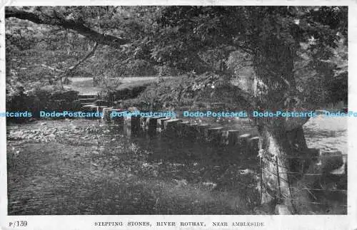 R175948 Trittsteine. River Rothay. Nahe Ambleside. H. Webster. 1959