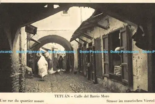 R176986 Tetuan. Calle del Barrio Moro. Une rue du quartier maure. Straße im mau