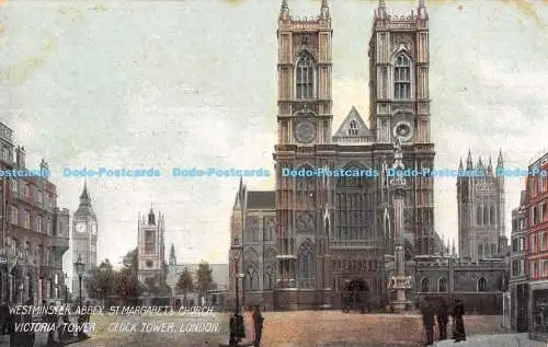 R177757 Westminster Abbey. Kirche St. Margarets. Victoria Tower. Uhrturm. Lo