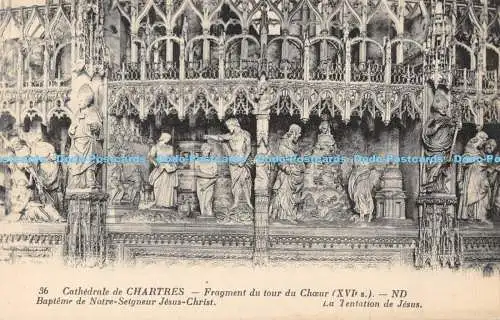 R176090 Cathedrale de Chartres. Fragment du tour du Choeur. ND. La Tentation de