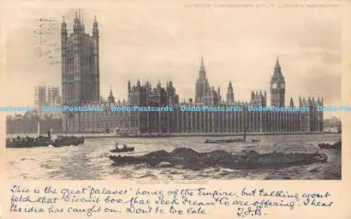 R178707 Houses of Parliament. Hildesheimer. 1905