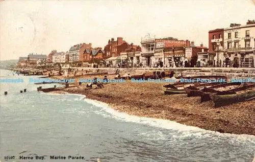 R179787 Herne Bay. Marine Parade. Photochrom. 1909