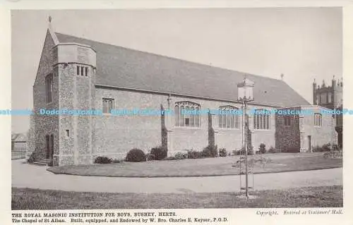 R178091 The Royal Masonic Institution for Boys. Bushey. Herten. Die Kapelle Hl.