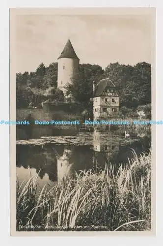 C001462 Dinkelsbühl. Rothenburger Weiher mit Faulturm. Buch. u. Kunststube J.Sc