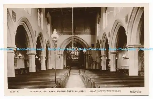 C000456 W. B. 31. Innenraum. Kirche St. Maria Magdalenen. Waltham on Wolds. Lilywh