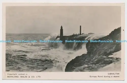 C002193 Gibraltar. Europa Point während eines Sturms. Bohnenland. Malin