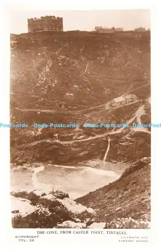 C001783 Tintagel. Die Bucht von Castle Point. Lilywhite Ltd. Sowerby Bridge. RP.