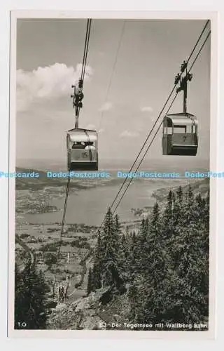 C001392 T.O. 352. Der Tegernsee mit Walbergbahn. Bergbildverlag. Theo Osterman