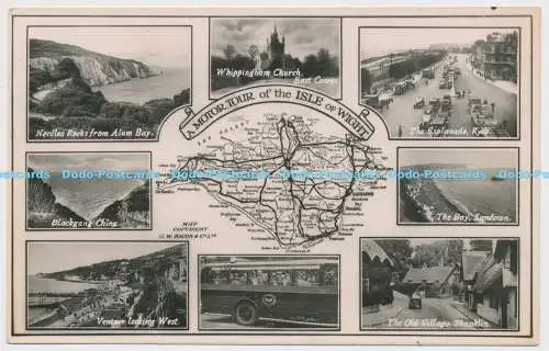 C002489 Eine Motor-Tour durch die Isle of Wight. G. W. Bacon. RP. Nahe. 1947. Multi View