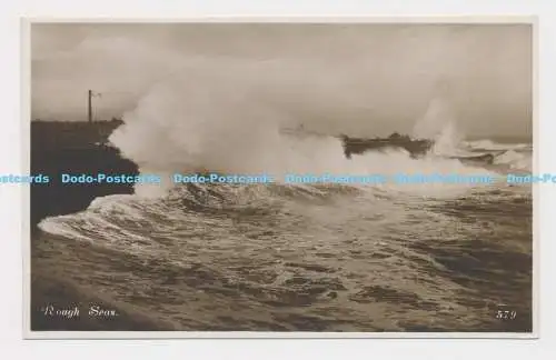 C002586 Rough Seas. 579. Davidson Real Photographic Series. Ideal Serie. D. und