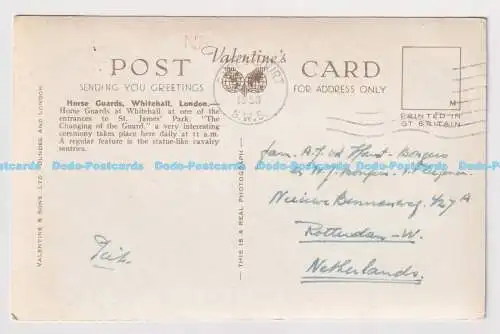 C004741 Pferdeschutz. Whitehall. London. H. 2561 Valentines. RP. 1953