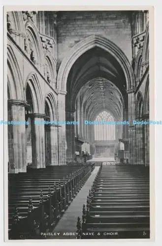 C005513 Paisley Abbey. Kirchenschiff und Chor. stecken. Echtfoto Postkarte. Für McDou