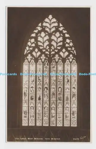 C004833 Großes Westfenster. York Minster. D 479. Walter Scott. RP