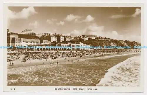 C004868 BM 3. Bournemouth. East Beach vom Pier. Masons Alpha Serie. RP