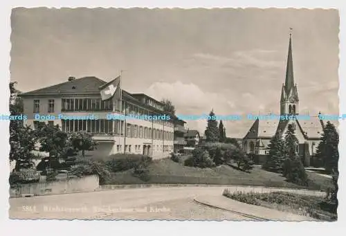 C004176 5863. Richterswil. Krankenhaus und Kirche. K. Luthy. Rud. Sutter