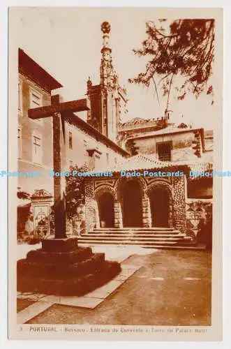 C004990 Portugal. Bussaco. Entrada do Convento e Torre do Palace Hotel. Alexandr