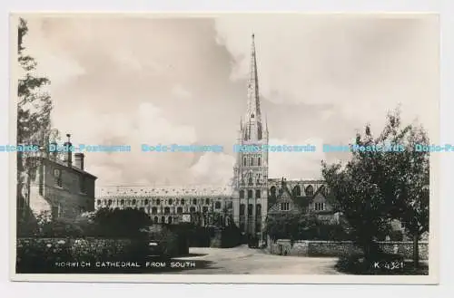 C004246 Norwich Cathedral von Süden. K. 4321. Valentinstag. RP. 1957